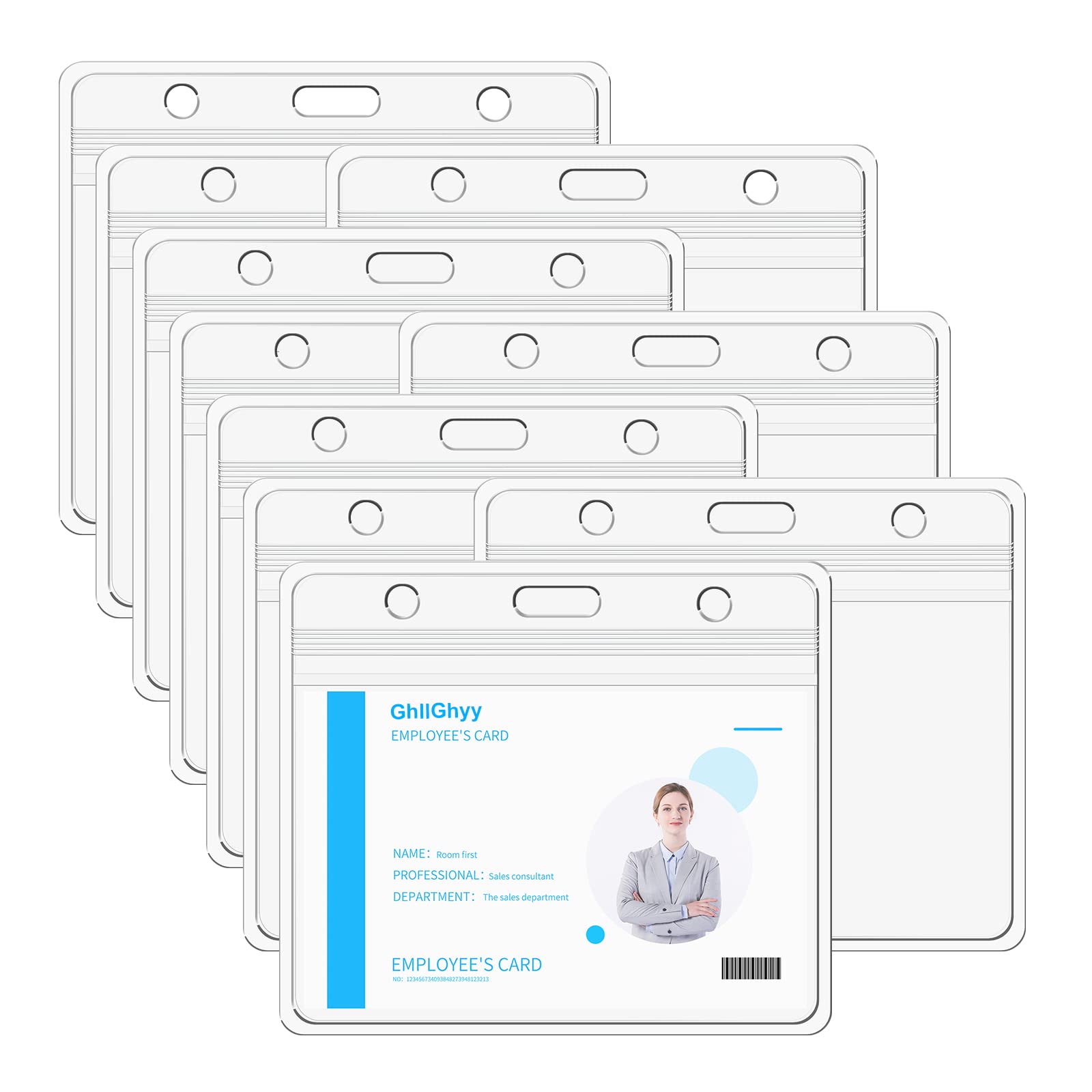 40 Pcs Extra Thick Horizontal Plastic Clear Card Holders,Bank Card Protector,4.13X3.5 Inch Pvc Card Holder,Sealable Waterproof I